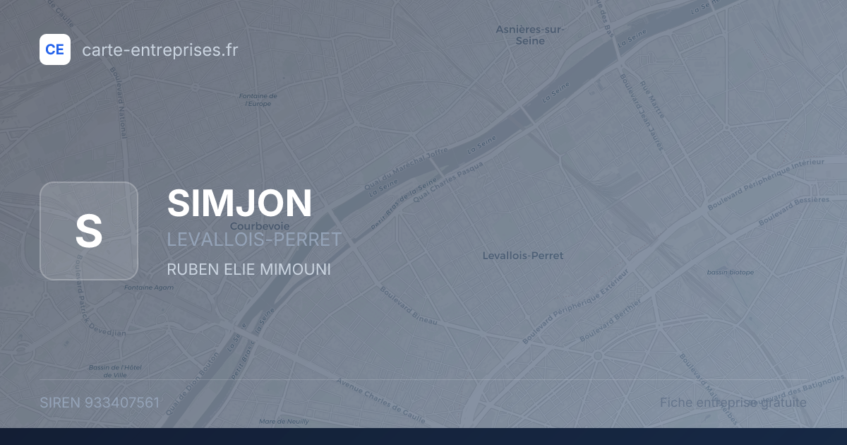 SIMJON — 933407561 — fiche entreprise