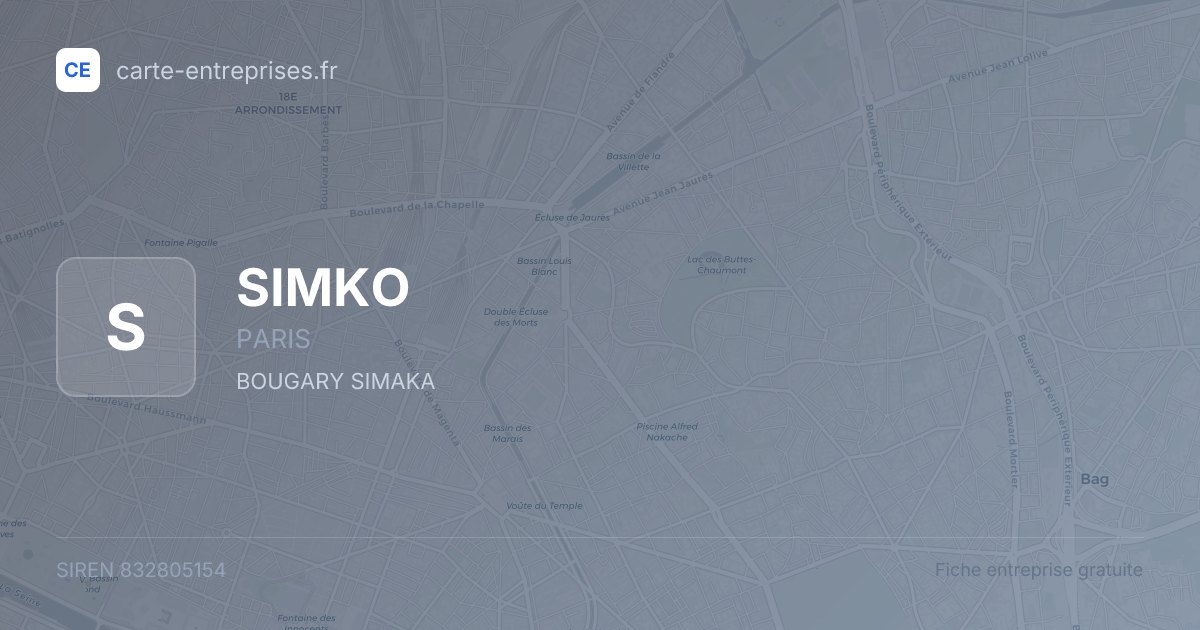 SIMKO — 832805154 — fiche entreprise