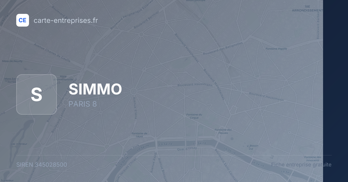 SIMMO — 345028500 — fiche entreprise
