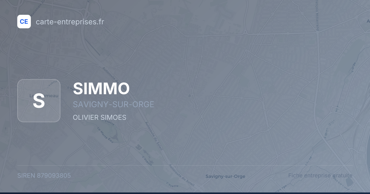 SIMMO — 879093805 — fiche entreprise