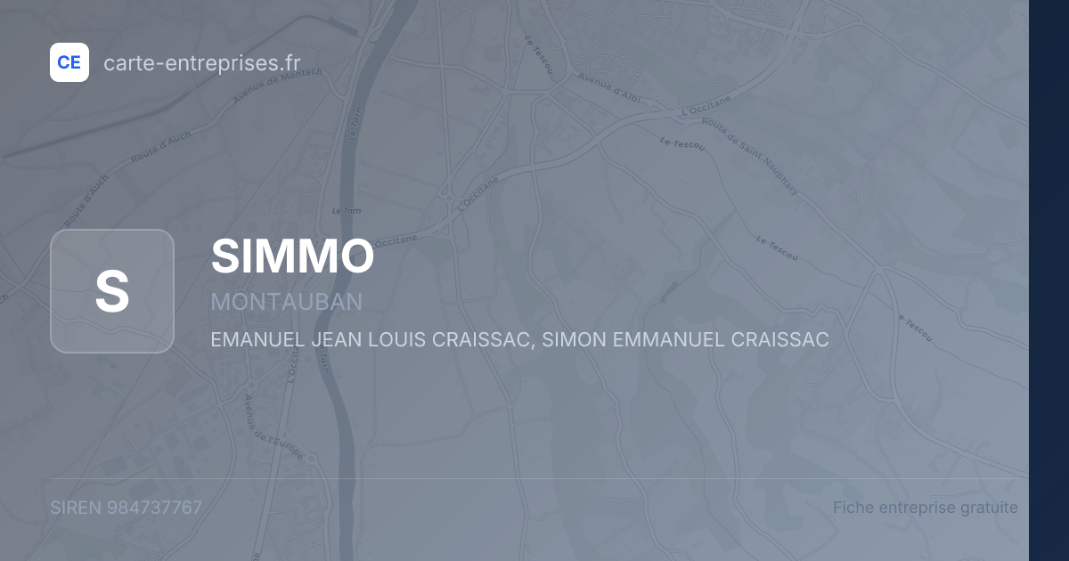SIMMO — 984737767 — fiche entreprise