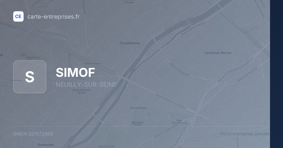 SIMOF — 321072969 — fiche entreprise