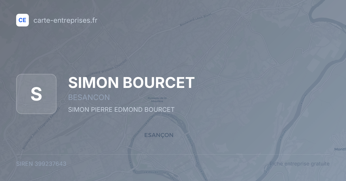 SIMON BOURCET — 399237643 — fiche entreprise