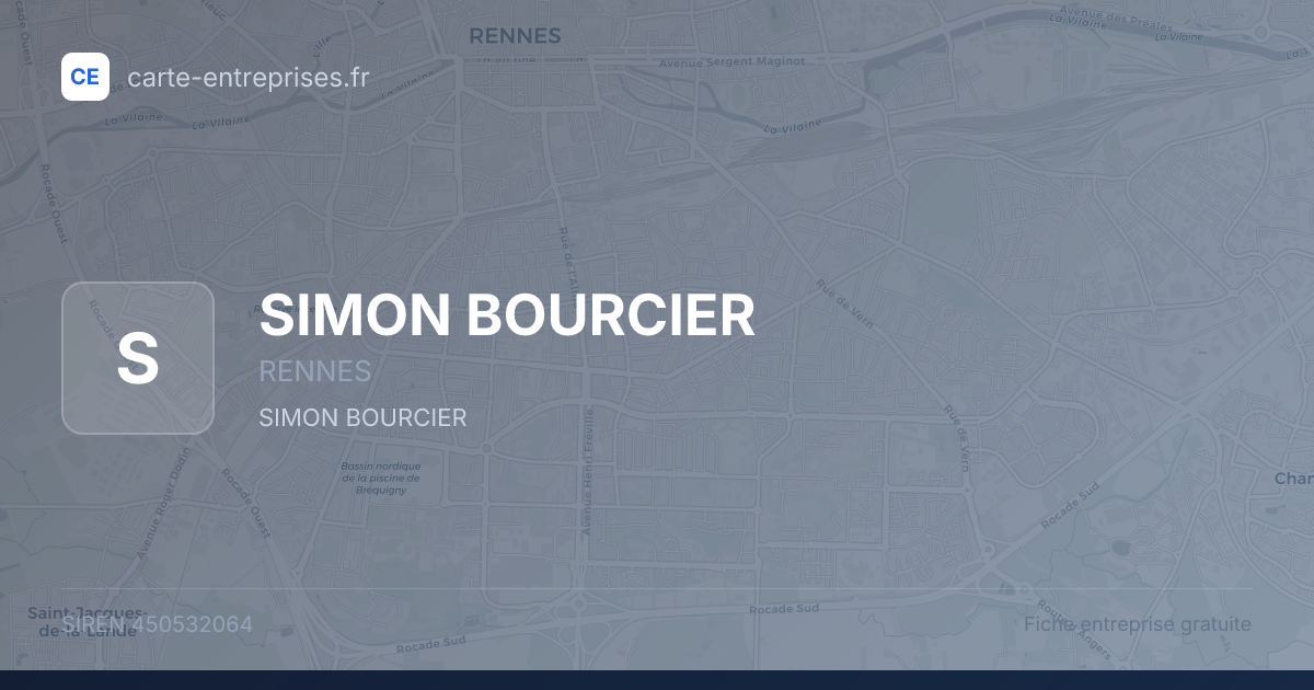 SIMON BOURCIER — 450532064 — fiche entreprise