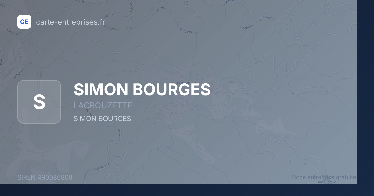 SIMON BOURGES — 490086808 — fiche entreprise