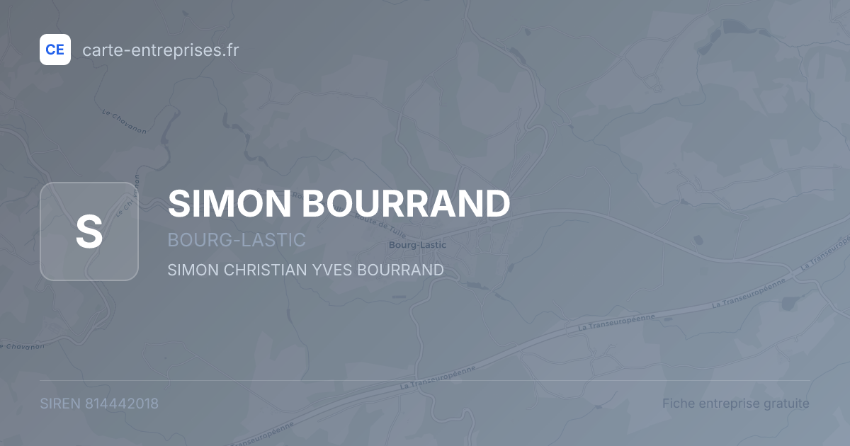 SIMON BOURRAND — 814442018 — fiche entreprise
