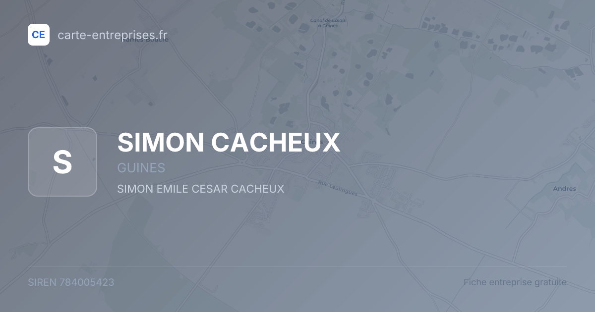SIMON CACHEUX — 784005423 — fiche entreprise
