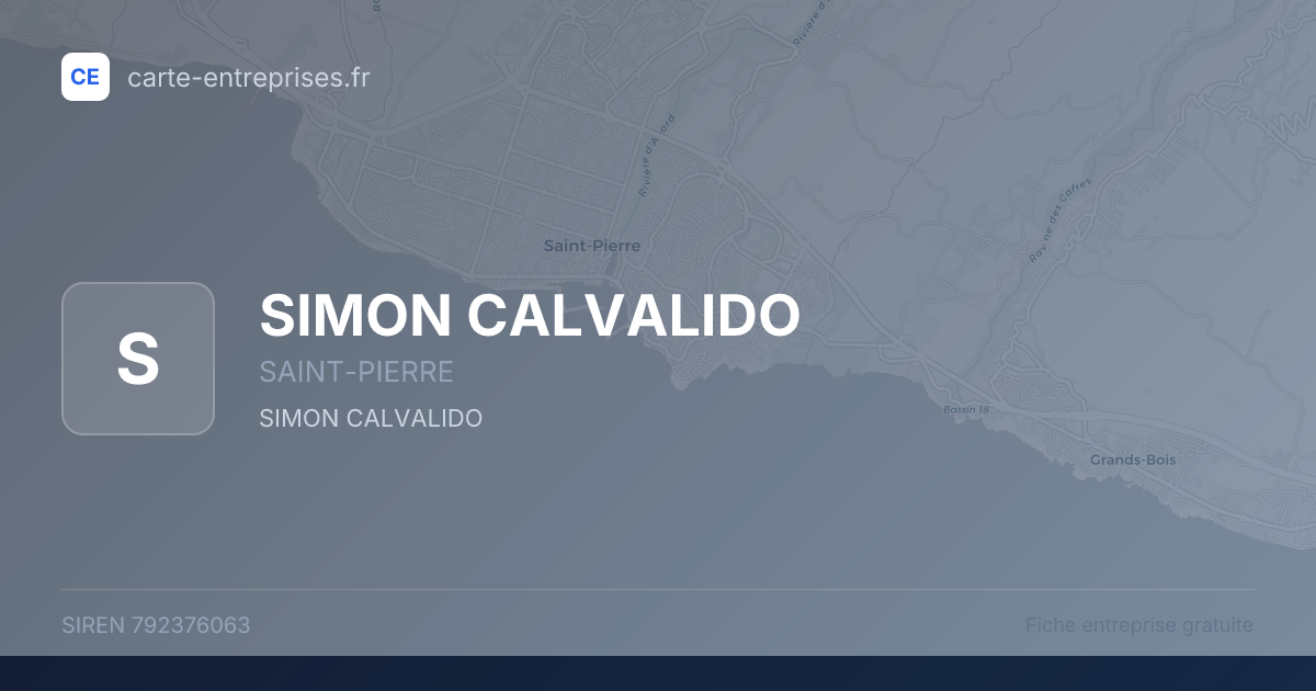 SIMON CALVALIDO — 792376063 — fiche entreprise