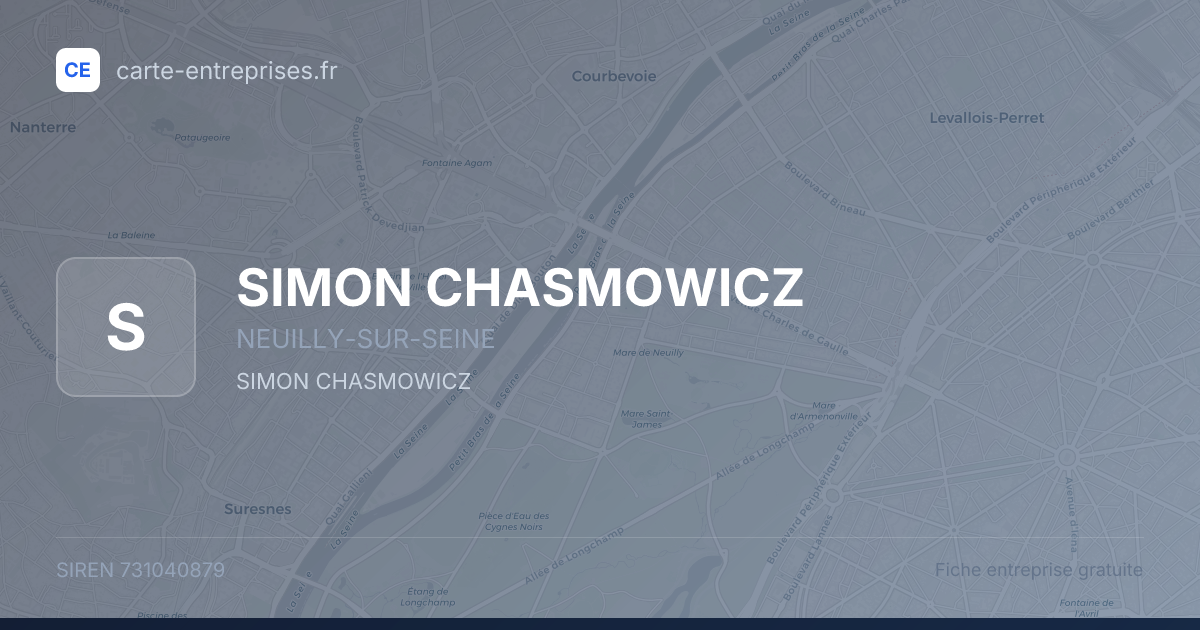 SIMON CHASMOWICZ — 731040879 — fiche entreprise