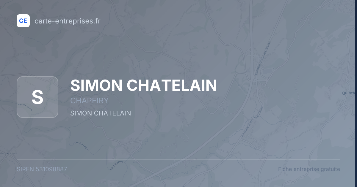 SIMON CHATELAIN — 531098887 — fiche entreprise