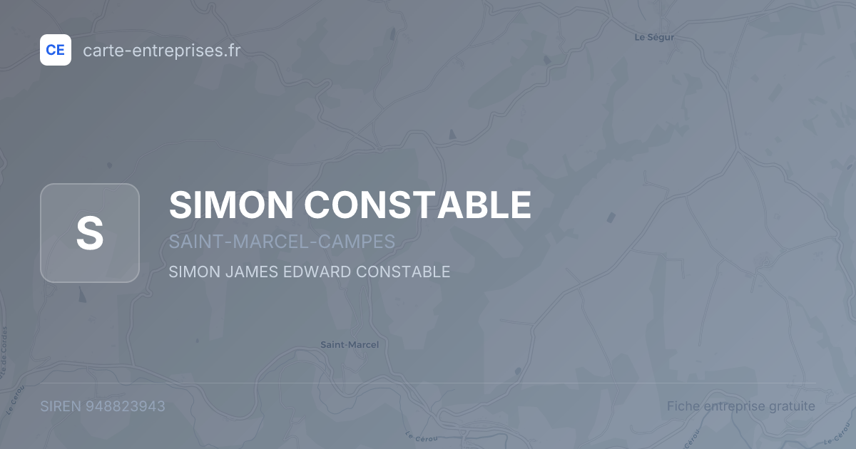 SIMON CONSTABLE — 948823943 — fiche entreprise