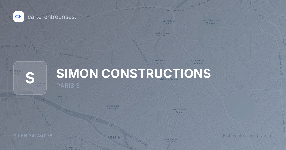 SIMON CONSTRUCTIONS — 341786176 — fiche entreprise