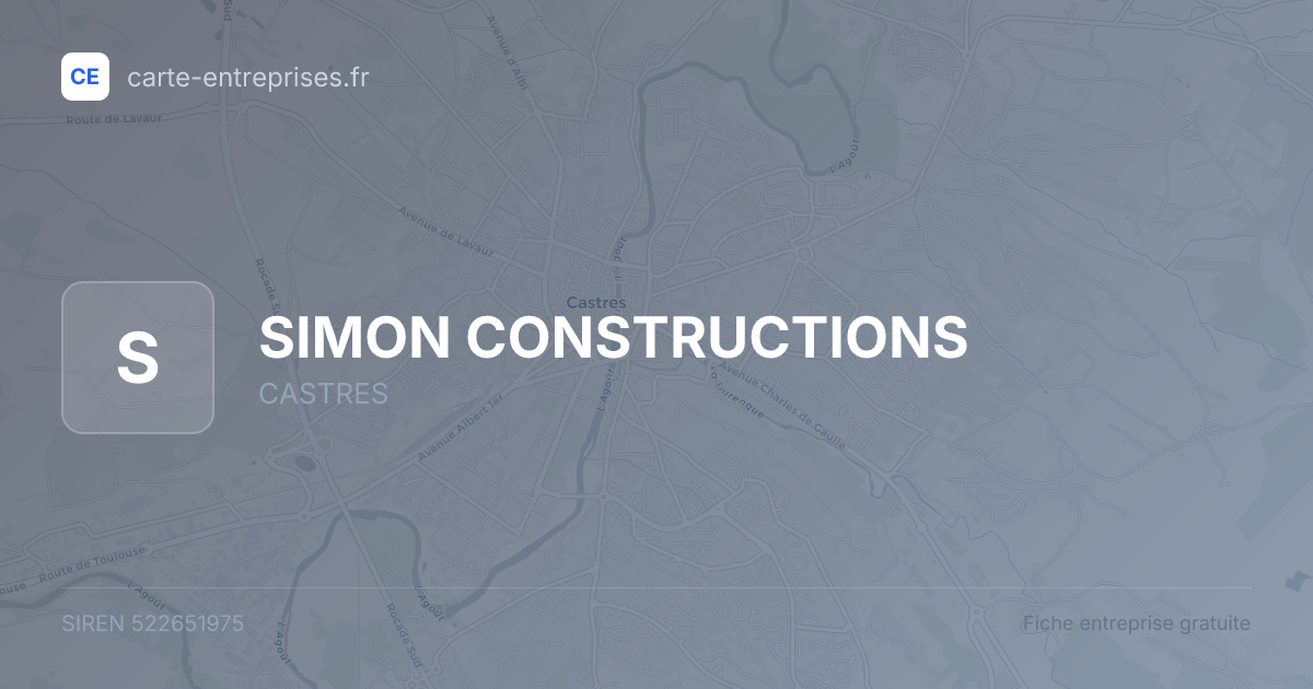 SIMON CONSTRUCTIONS — 522651975 — fiche entreprise