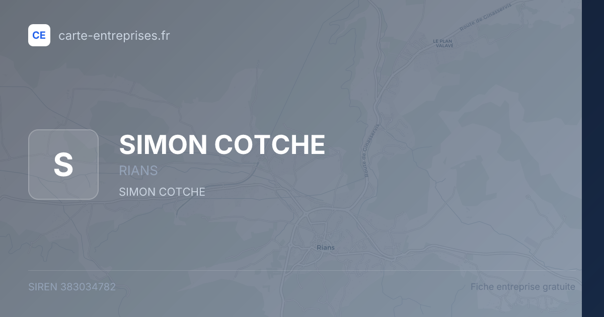 SIMON COTCHE — 383034782 — fiche entreprise