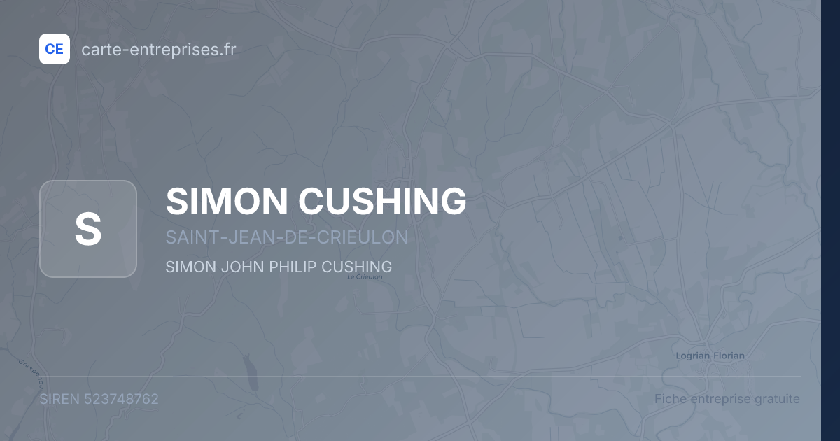 SIMON CUSHING — 523748762 — fiche entreprise