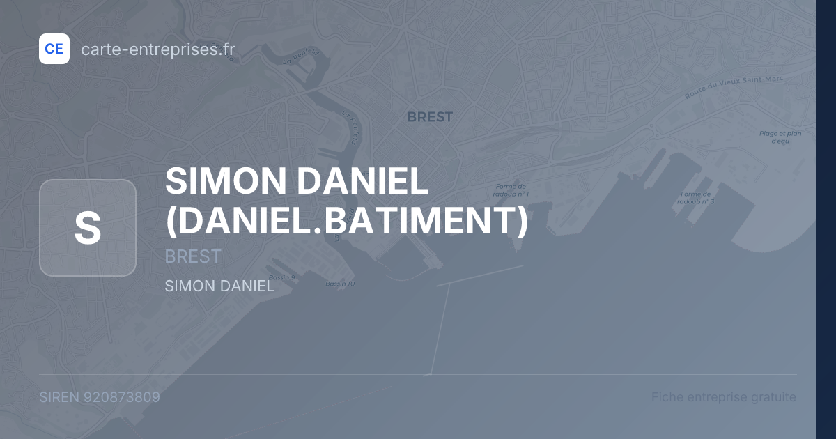 SIMON DANIEL (DANIEL.BATIMENT) — 920873809 — fiche entreprise