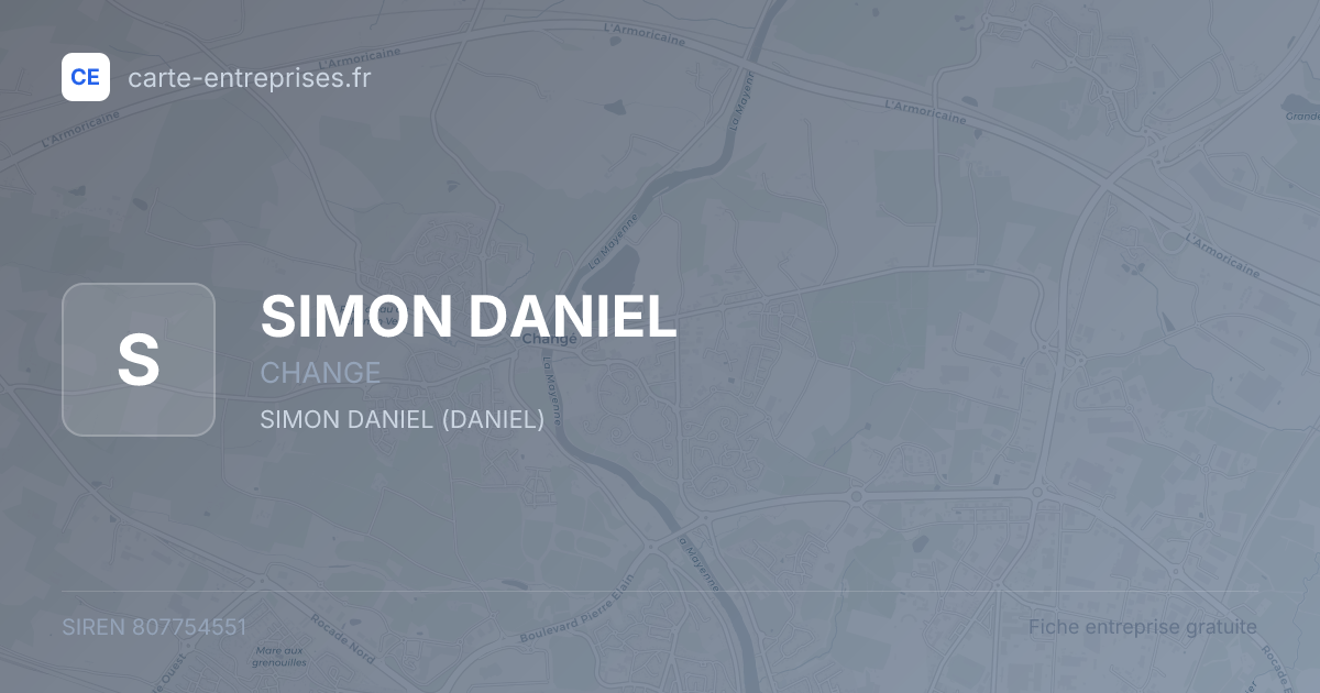 SIMON DANIEL — 807754551 — fiche entreprise