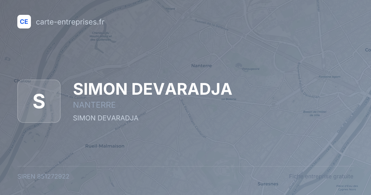 SIMON DEVARADJA — 851272922 — fiche entreprise