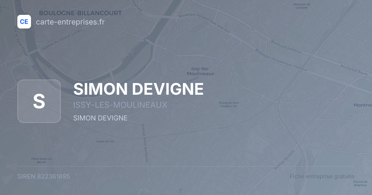 SIMON DEVIGNE — 822361895 — fiche entreprise