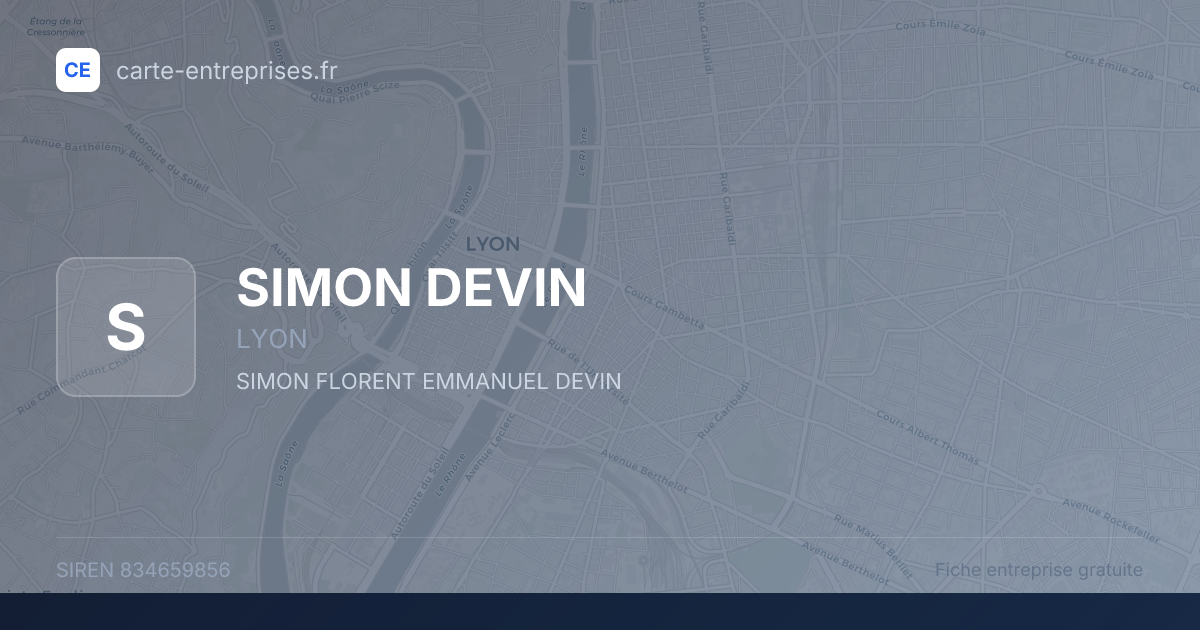 SIMON DEVIN — 834659856 — fiche entreprise