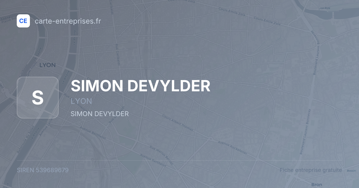 SIMON DEVYLDER — 539689679 — fiche entreprise