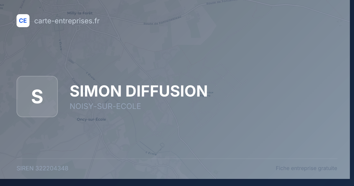 SIMON DIFFUSION — 322204348 — fiche entreprise