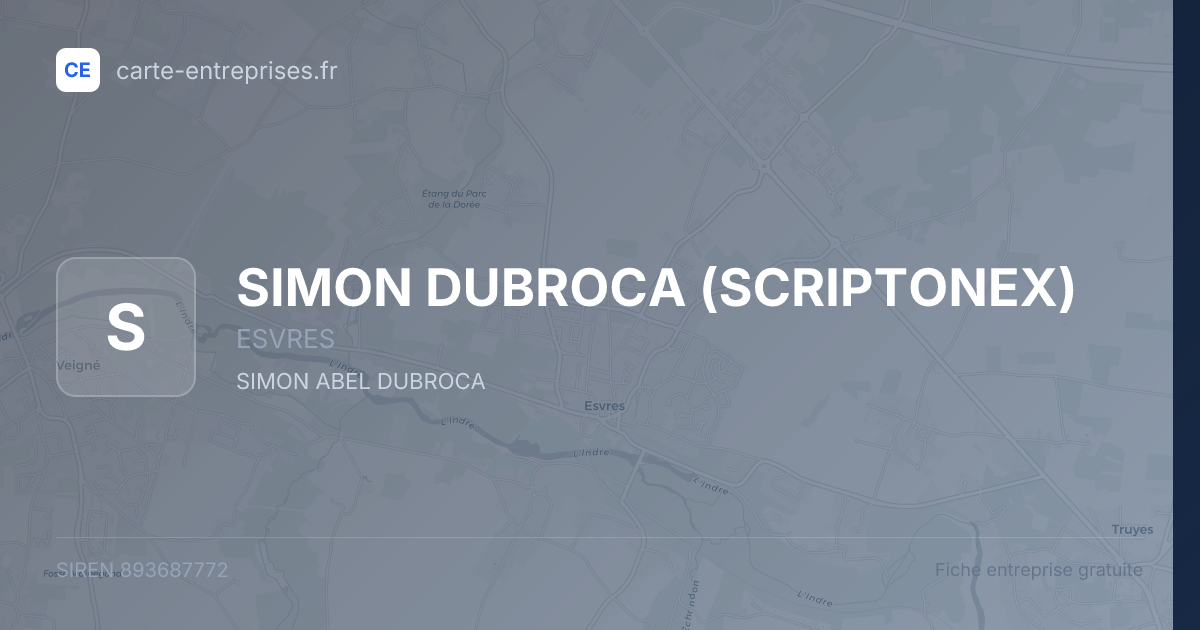 SIMON DUBROCA (SCRIPTONEX) — 893687772 — fiche entreprise