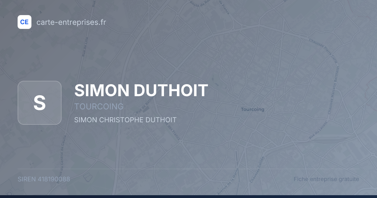 SIMON DUTHOIT — 418190088 — fiche entreprise