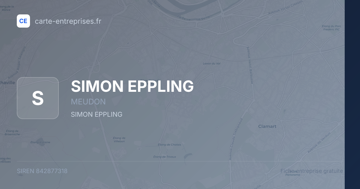 SIMON EPPLING — 842877318 — fiche entreprise