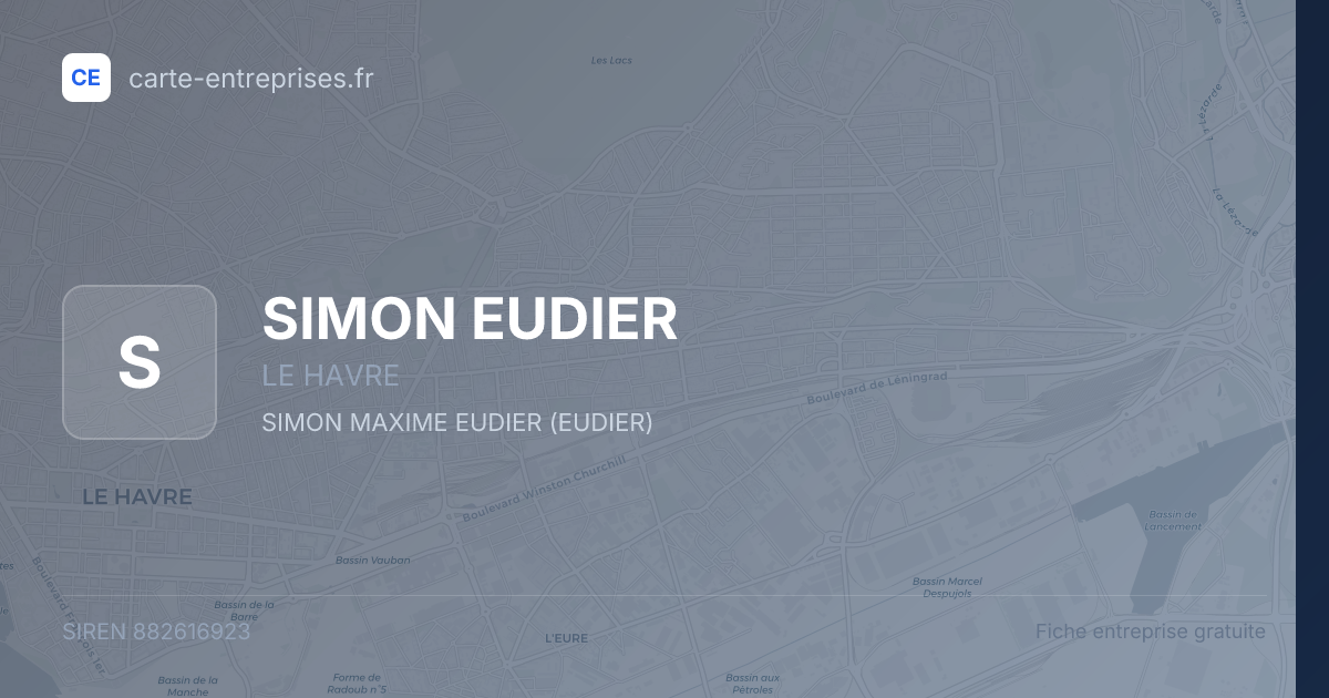 SIMON EUDIER — 882616923 — fiche entreprise