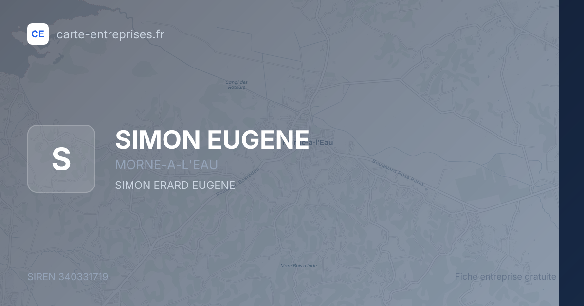 SIMON EUGENE — 340331719 — fiche entreprise