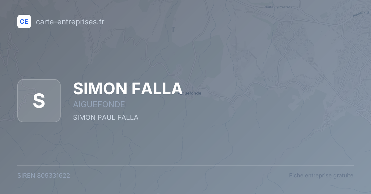SIMON FALLA — 809331622 — fiche entreprise
