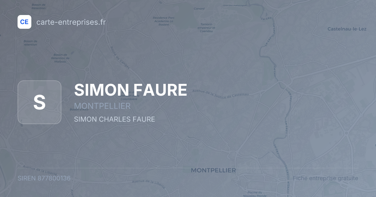 SIMON FAURE — 877800136 — fiche entreprise