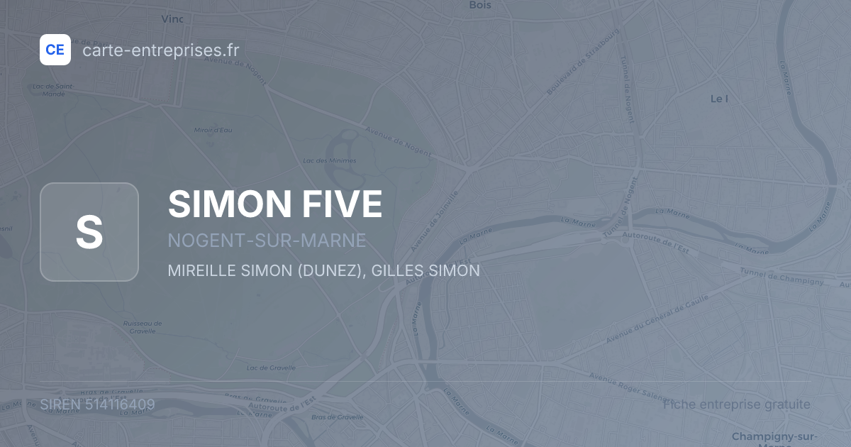 SIMON FIVE — 514116409 — fiche entreprise