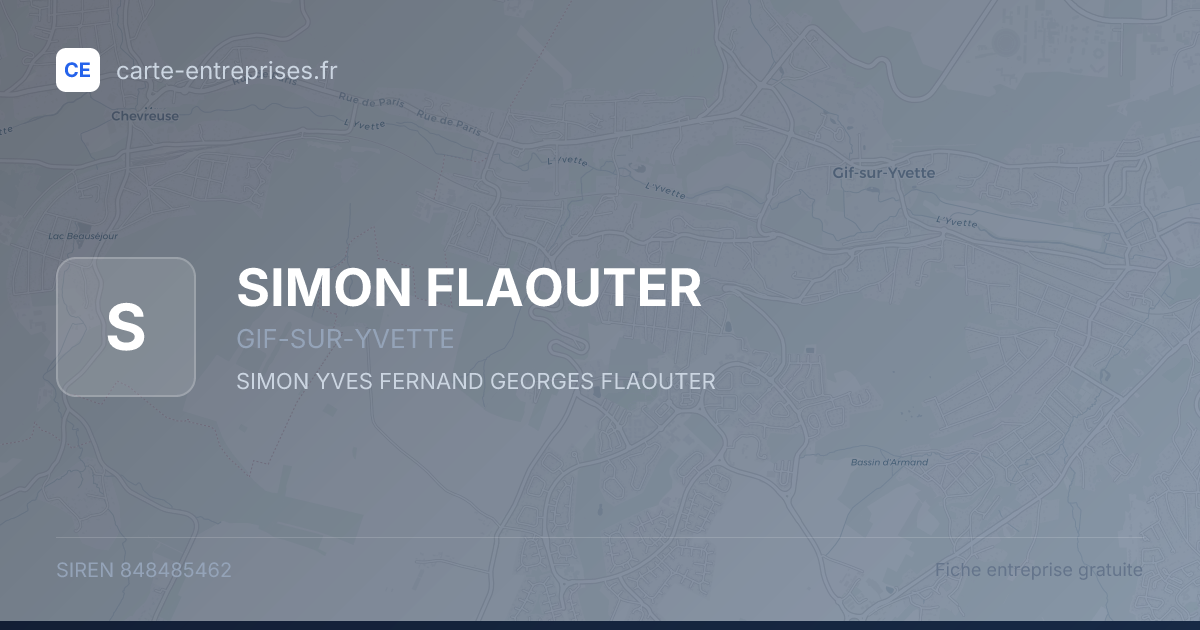SIMON FLAOUTER — 848485462 — fiche entreprise