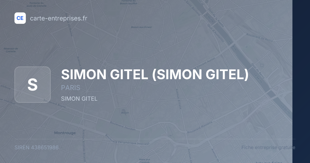 SIMON GITEL — 438651986 — fiche entreprise