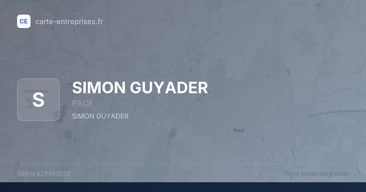SIMON GUYADER — 829463033 — fiche entreprise