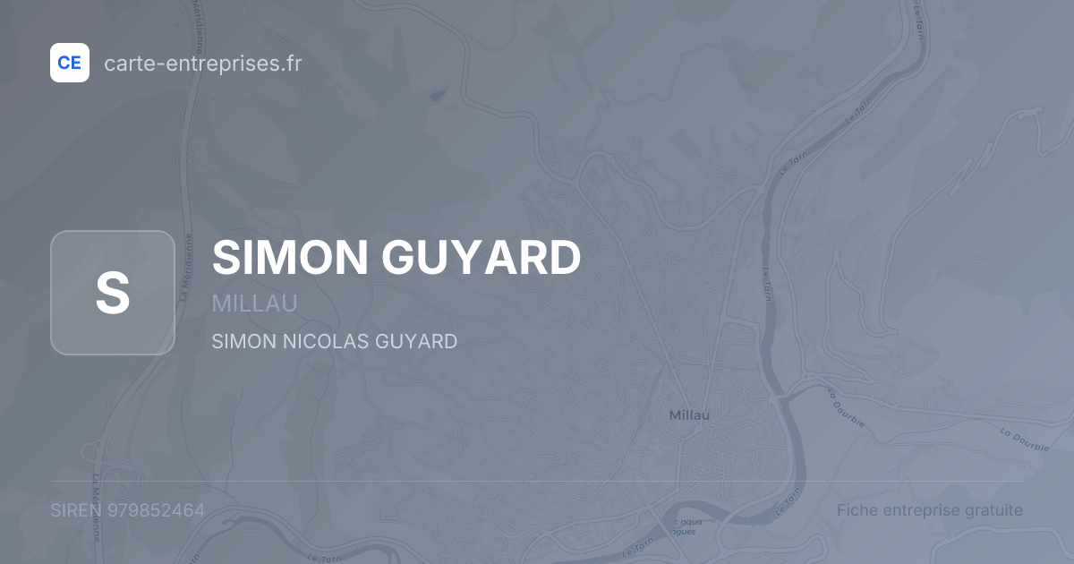 SIMON GUYARD — 979852464 — fiche entreprise