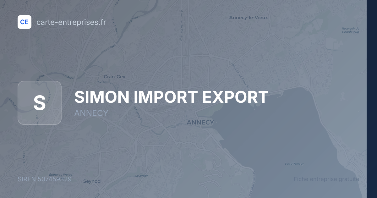 SIMON IMPORT EXPORT — 507459329 — fiche entreprise