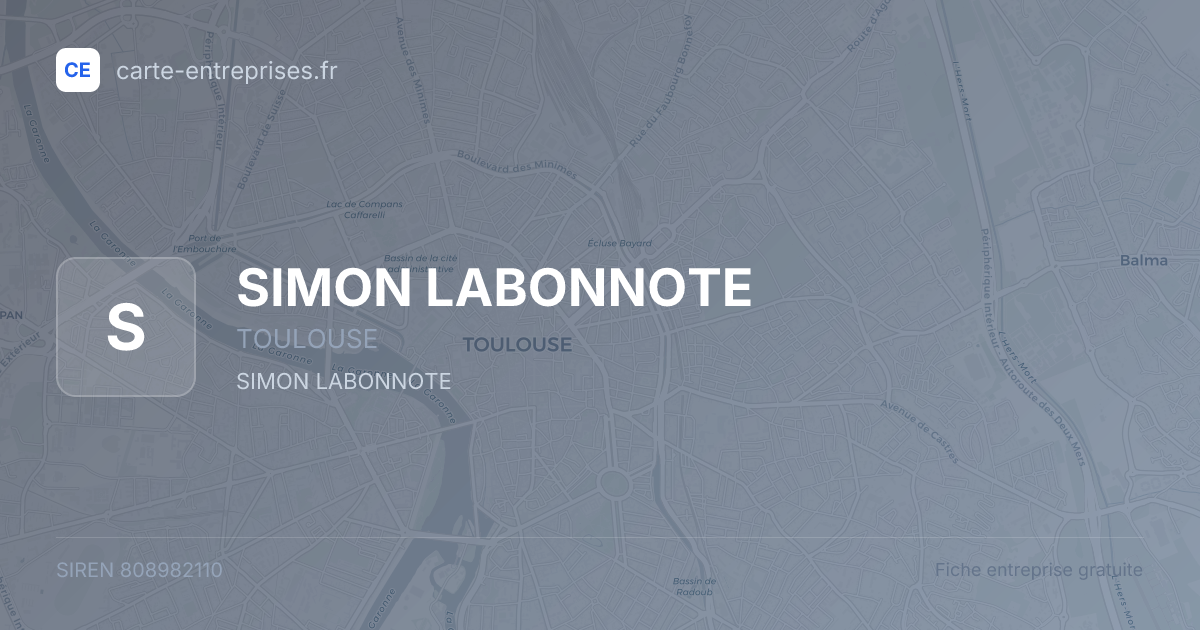 SIMON LABONNOTE — 808982110 — fiche entreprise