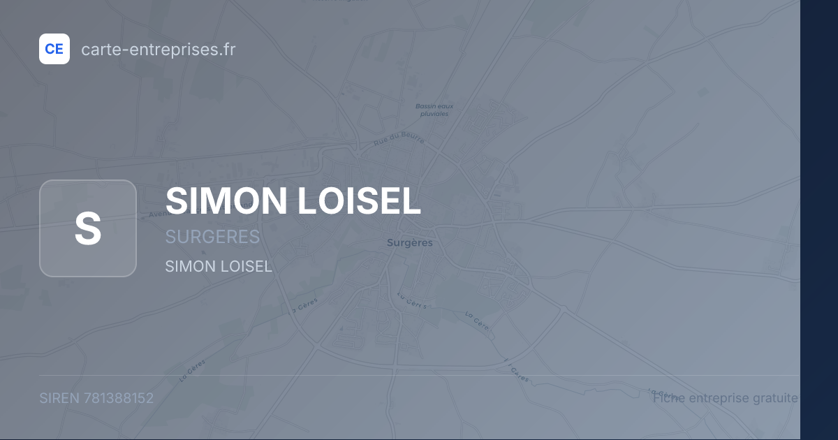 SIMON LOISEL — 781388152 — fiche entreprise