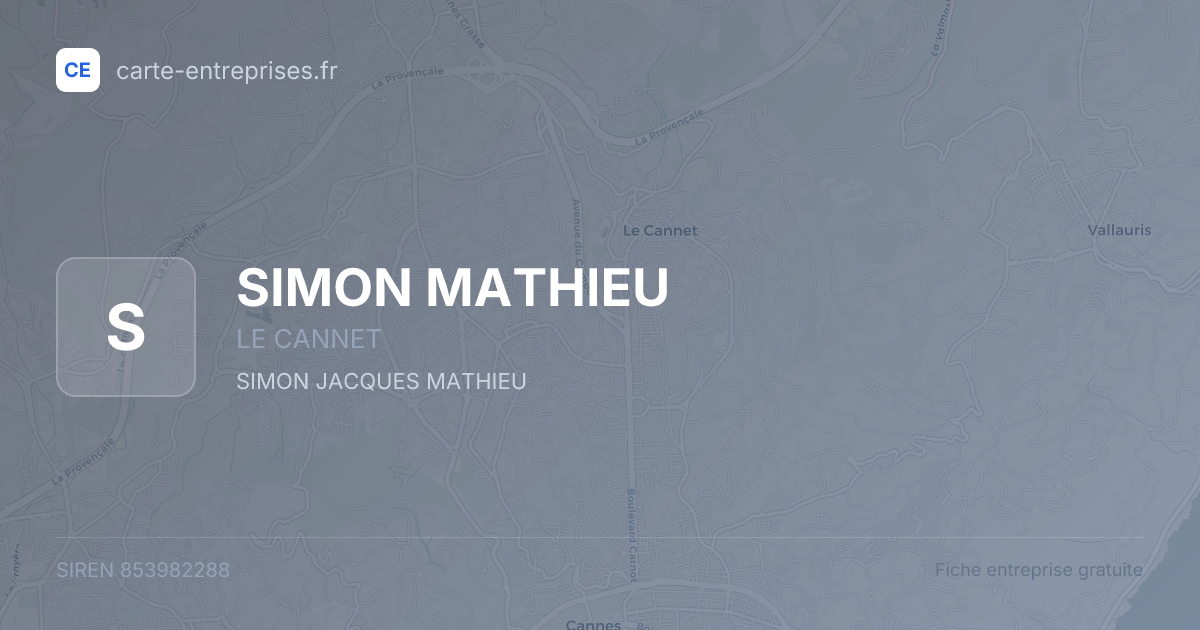SIMON MATHIEU — 853982288 — fiche entreprise