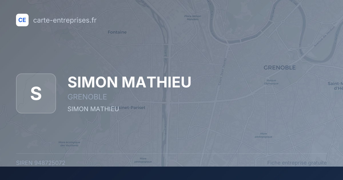 SIMON MATHIEU — 948725072 — fiche entreprise