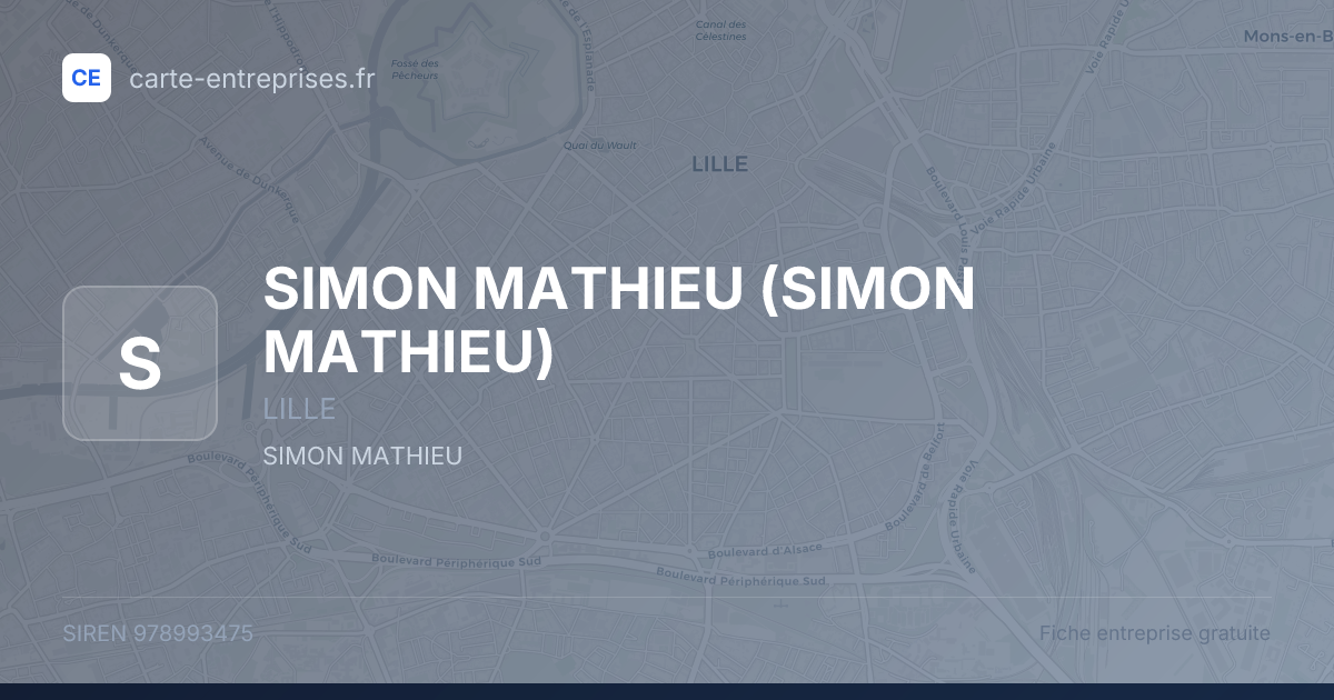 SIMON MATHIEU — 978993475 — fiche entreprise