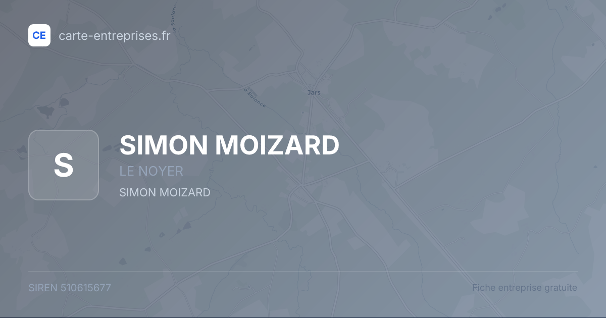 SIMON MOIZARD — 510615677 — fiche entreprise