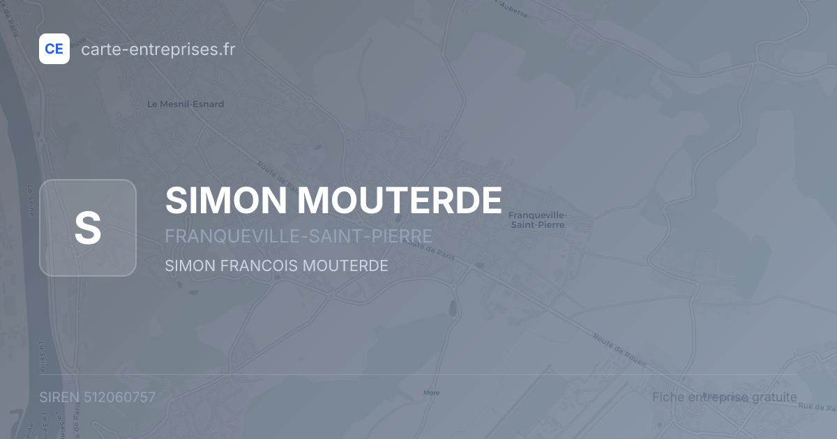 SIMON MOUTERDE — 512060757 — fiche entreprise