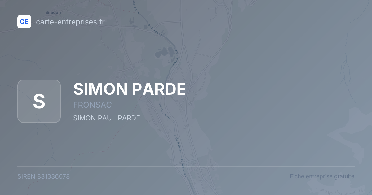 SIMON PARDE — 831336078 — fiche entreprise