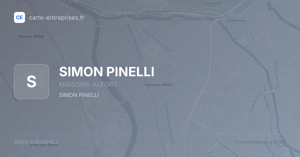 SIMON PINELLI — 848296463 — fiche entreprise