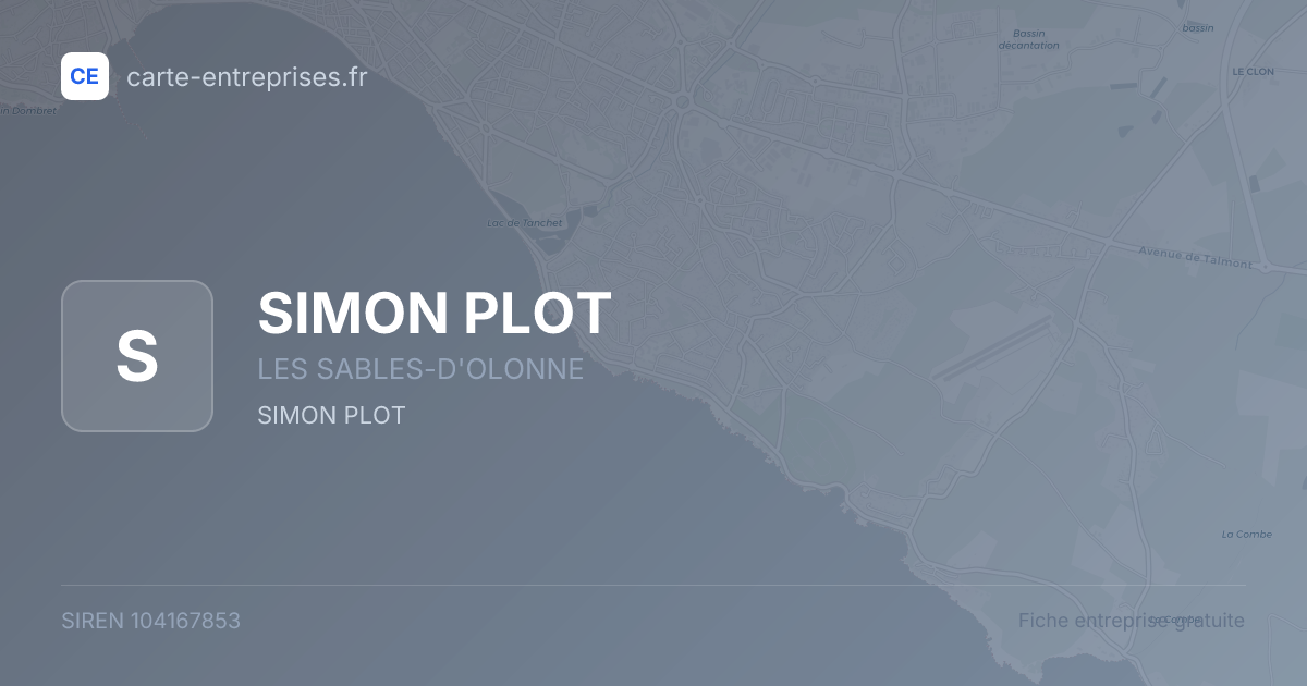SIMON PLOT — 104167853 — fiche entreprise