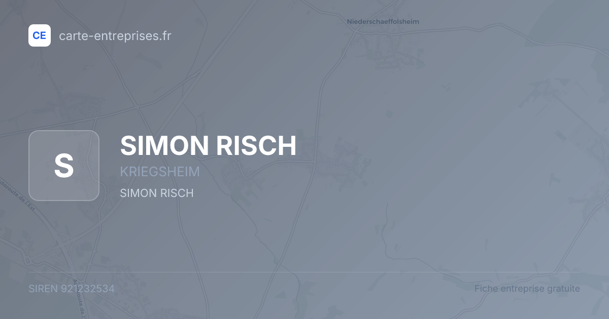 SIMON RISCH — 921232534 — fiche entreprise